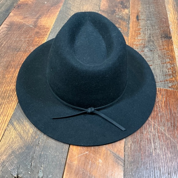 Brixton Wesley Black Wool Fedora | M (58cm) - Picture 3 of 9